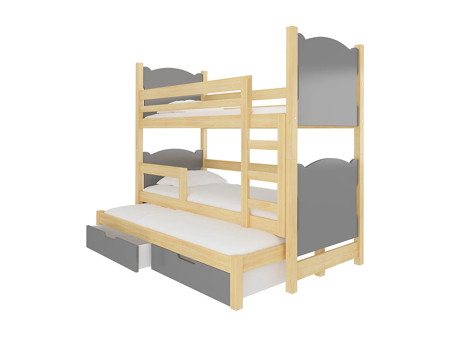 HOCHBETT Leticia Kiefer Natur / grau 81 / 188 / 160cm