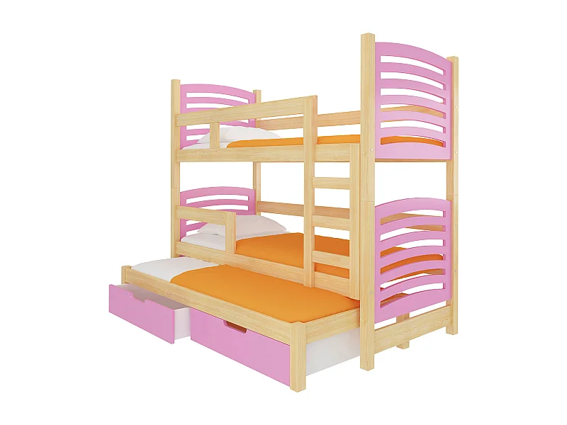 HOCHBETT Soria Kiefer Natur / rosa 81 / 188 / 160cm