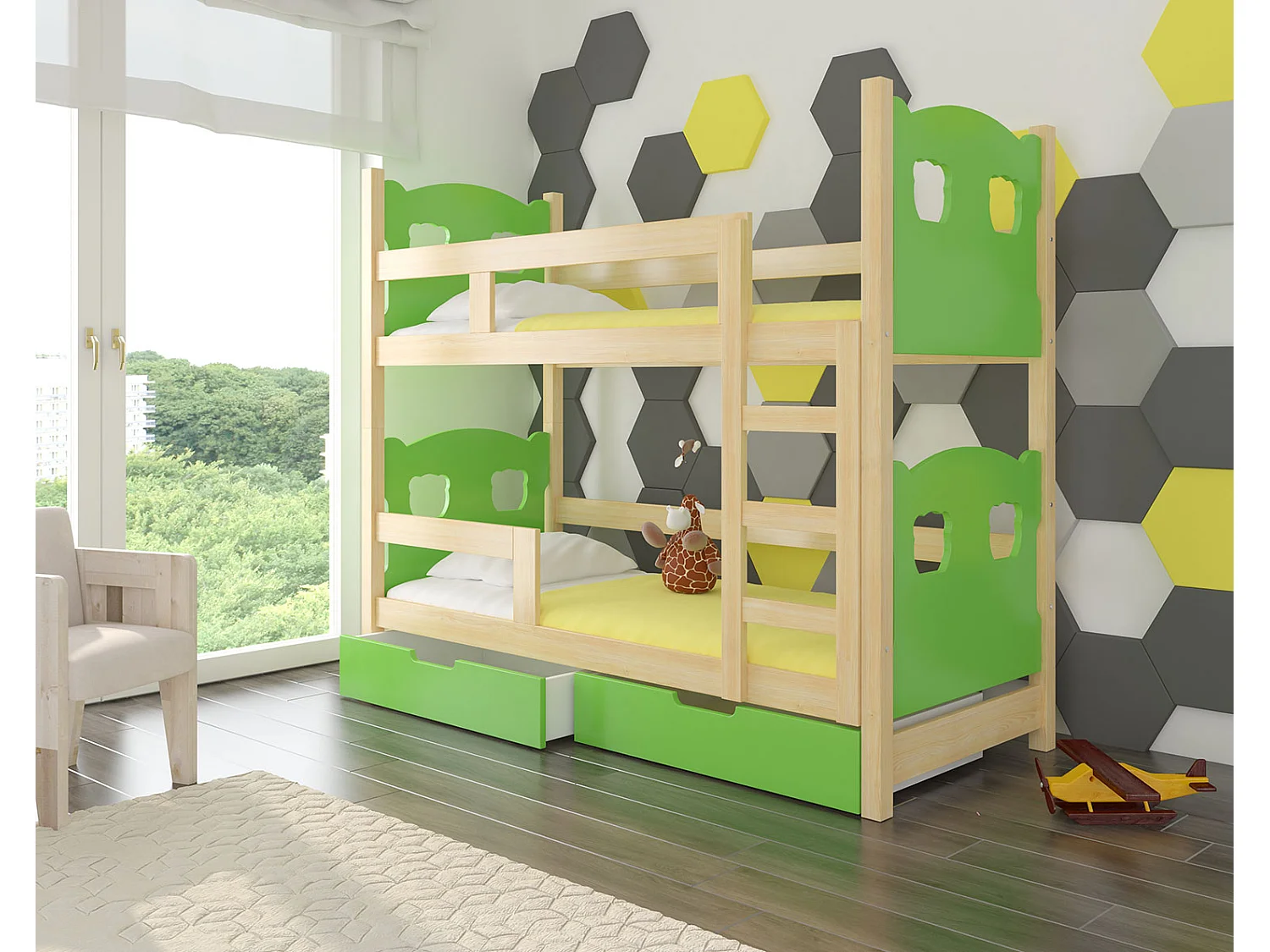 HOCHBETT Maraba Kiefer Natur / grün 81 / 188 / 160cm