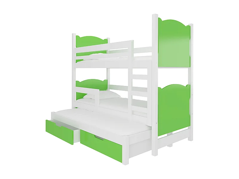 HOCHBETT Leticia Kiefer weiß / grün 81 / 188 / 160cm