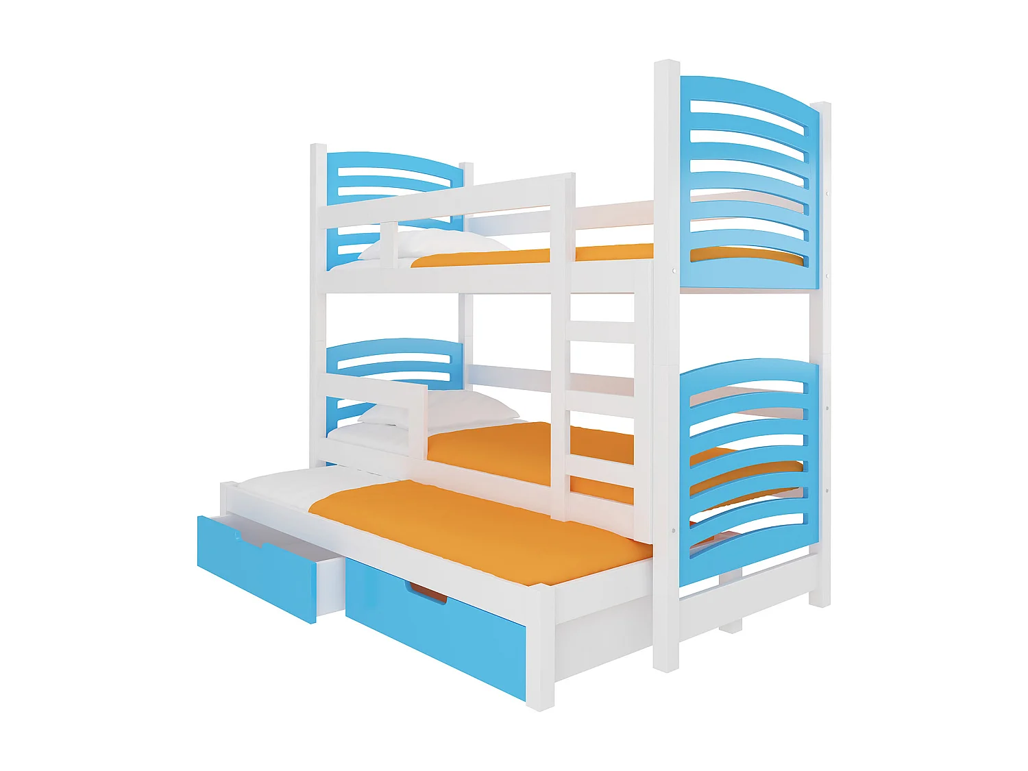 HOCHBETT Soria Kiefer weiß / blau 81 / 188 / 160cm