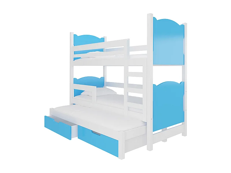 HOCHBETT Leticia Kiefer weiß / blau 81 / 188 / 160cm