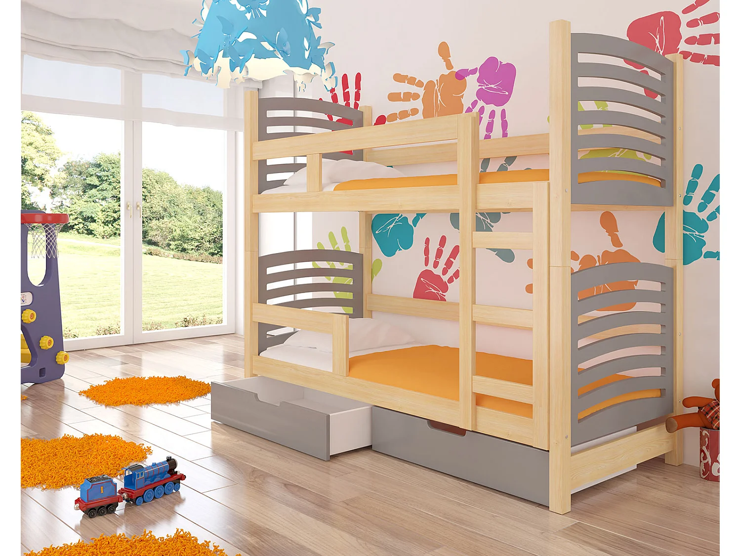 HOCHBETT Osuna Kiefer Natur / grau 81 / 188 / 169cm