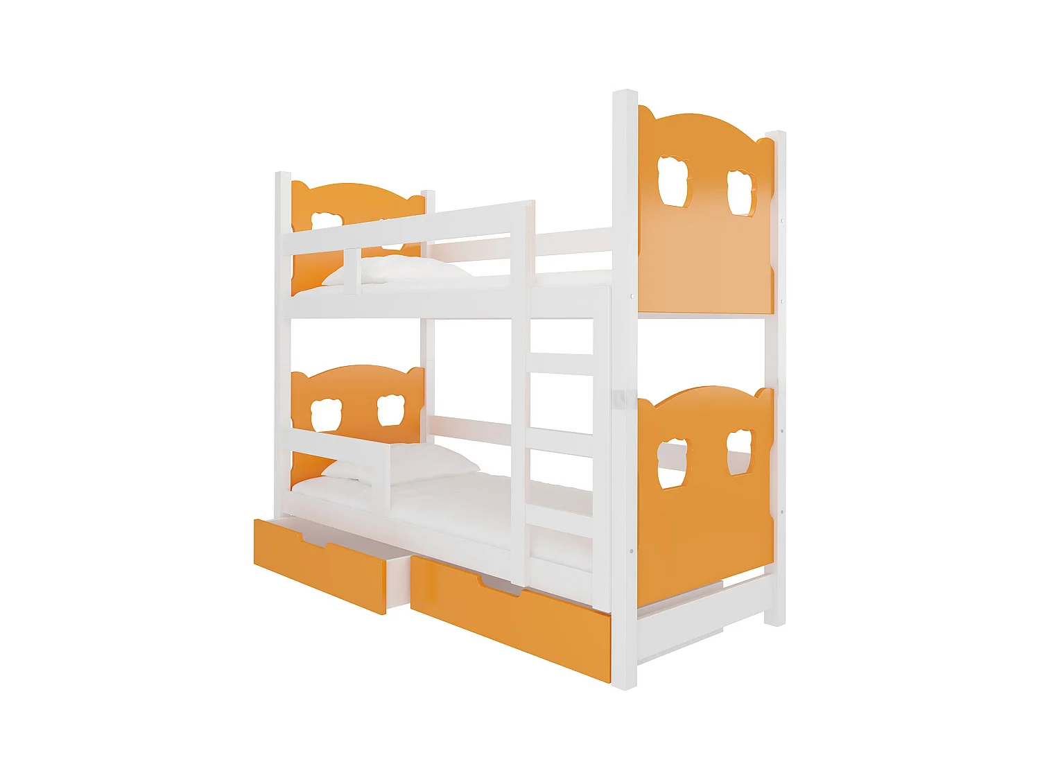 HOCHBETT Maraba Kiefer weiß / orange 81 / 188 / 160cm