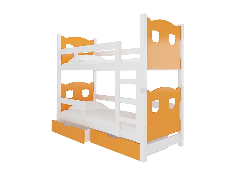 HOCHBETT Maraba Kiefer weiß / orange 81 / 188 / 160cm