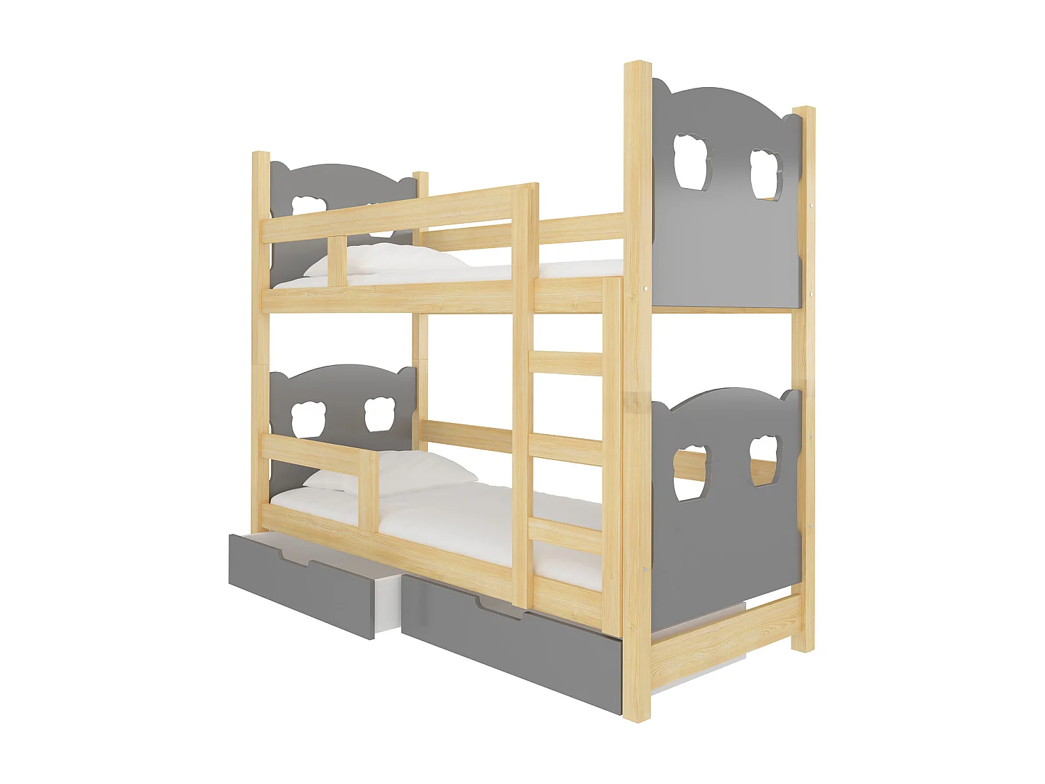 HOCHBETT Maraba Kiefer Natur / grau 81 / 188 / 160cm