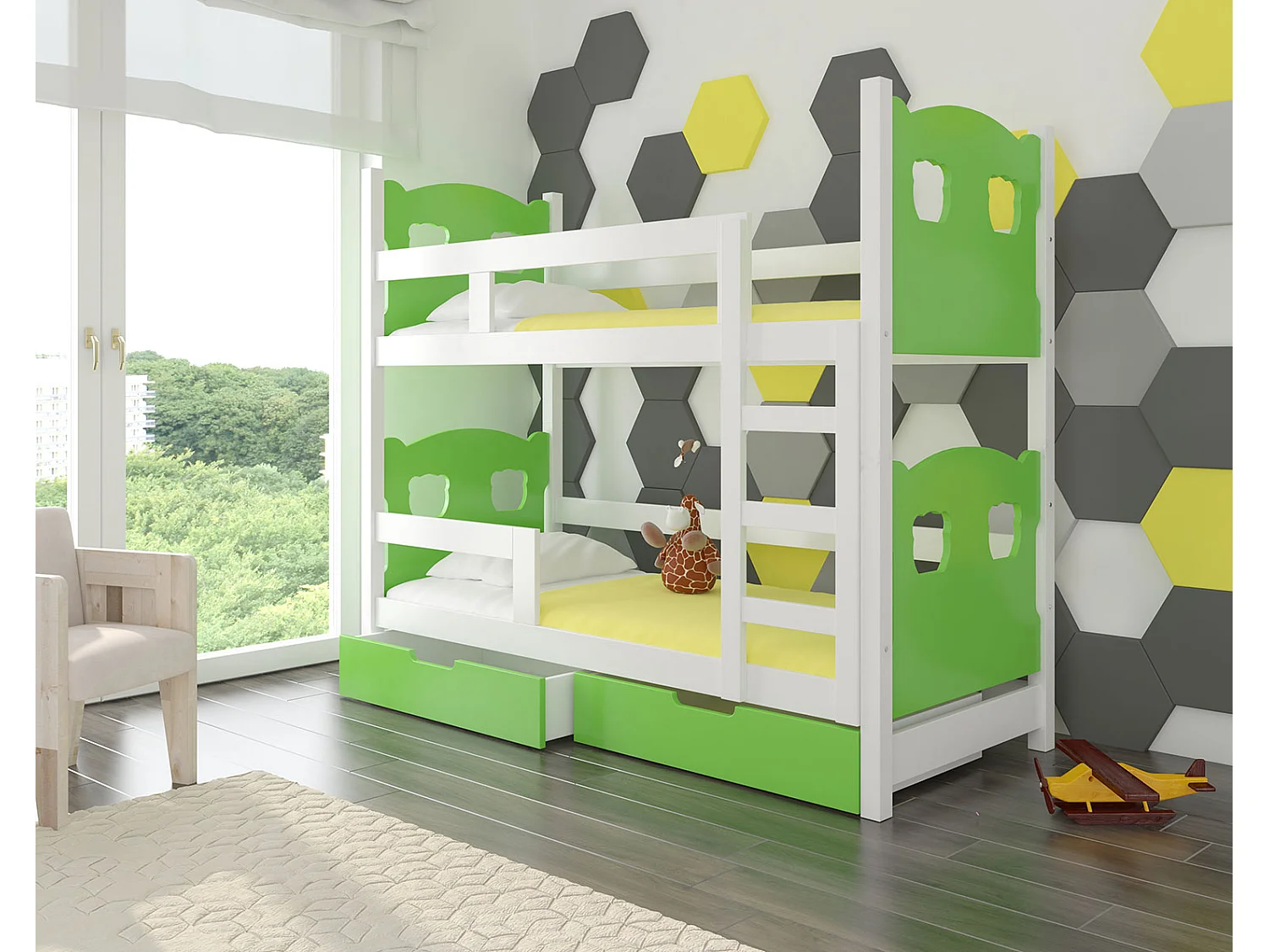 HOCHBETT Maraba Kiefer weiß / grün 81 / 188 / 160cm