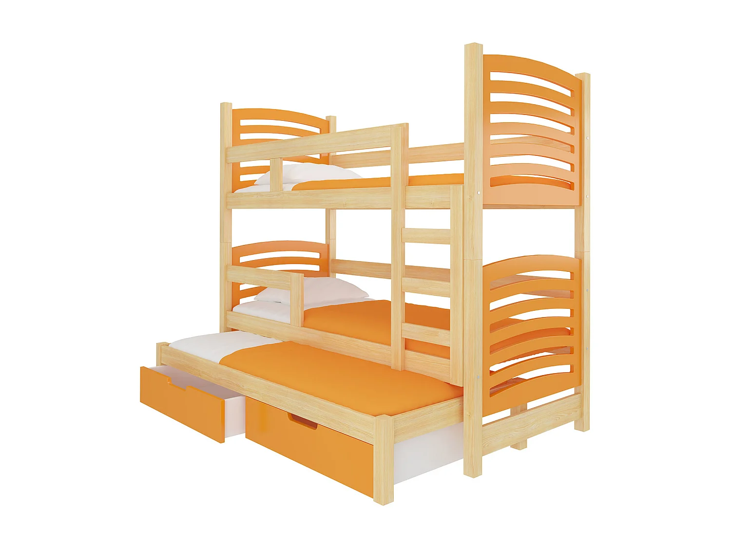HOCHBETT Soria Kiefer Natur / orange 81 / 188 / 160cm