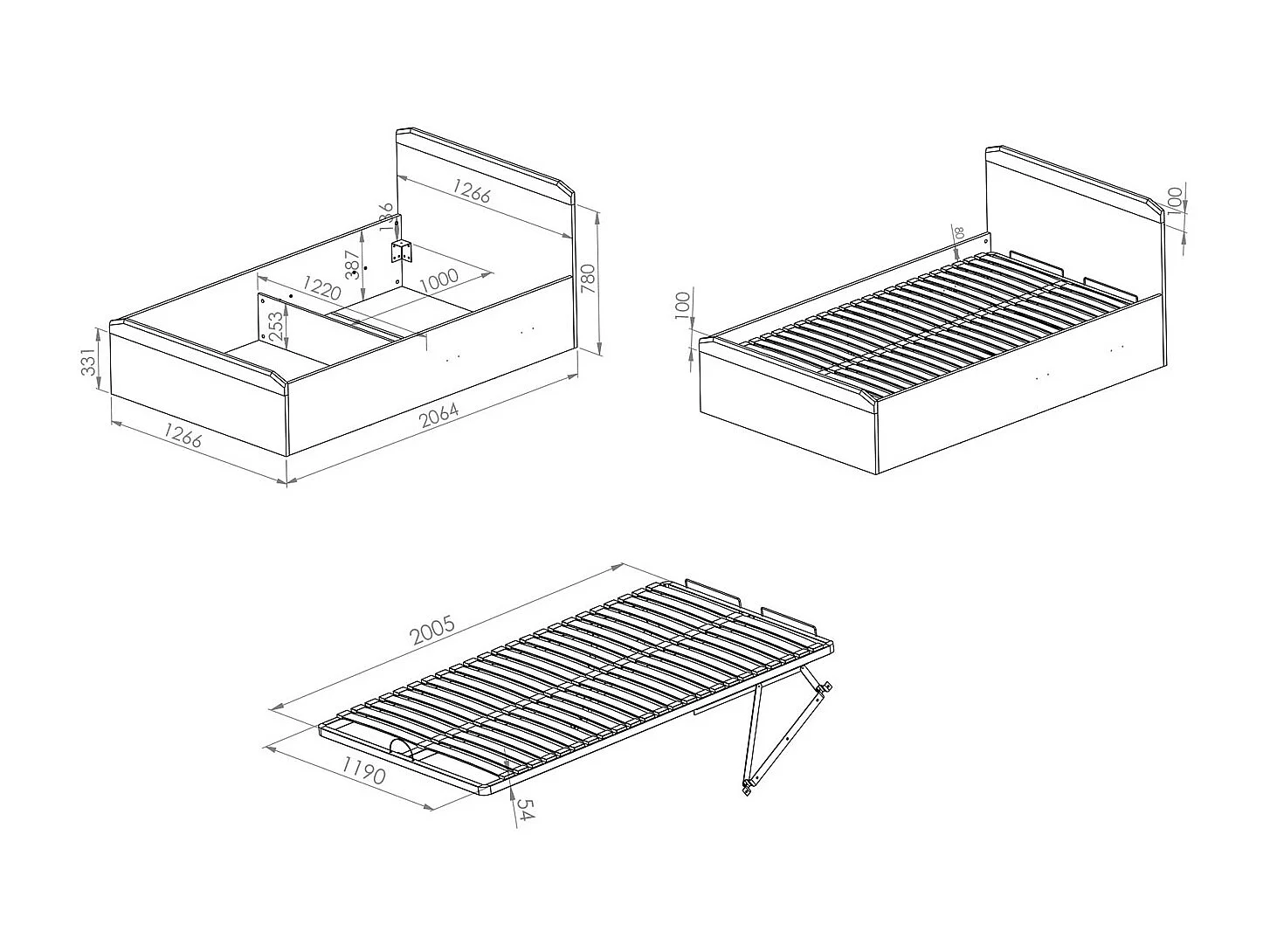 JUGENZIMMER-SET Terni silbergrau 4lteilig