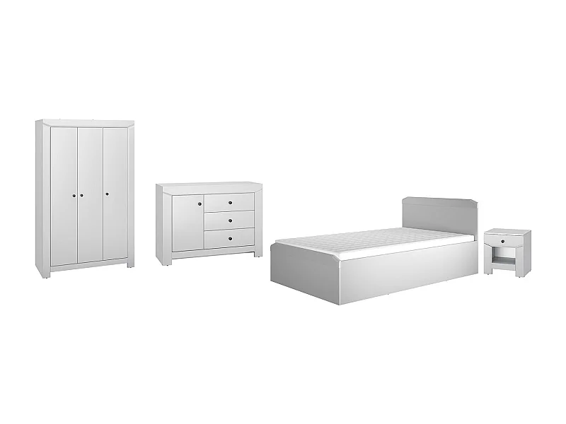 JUGENZIMMER-SET Terni silbergrau 4lteilig
