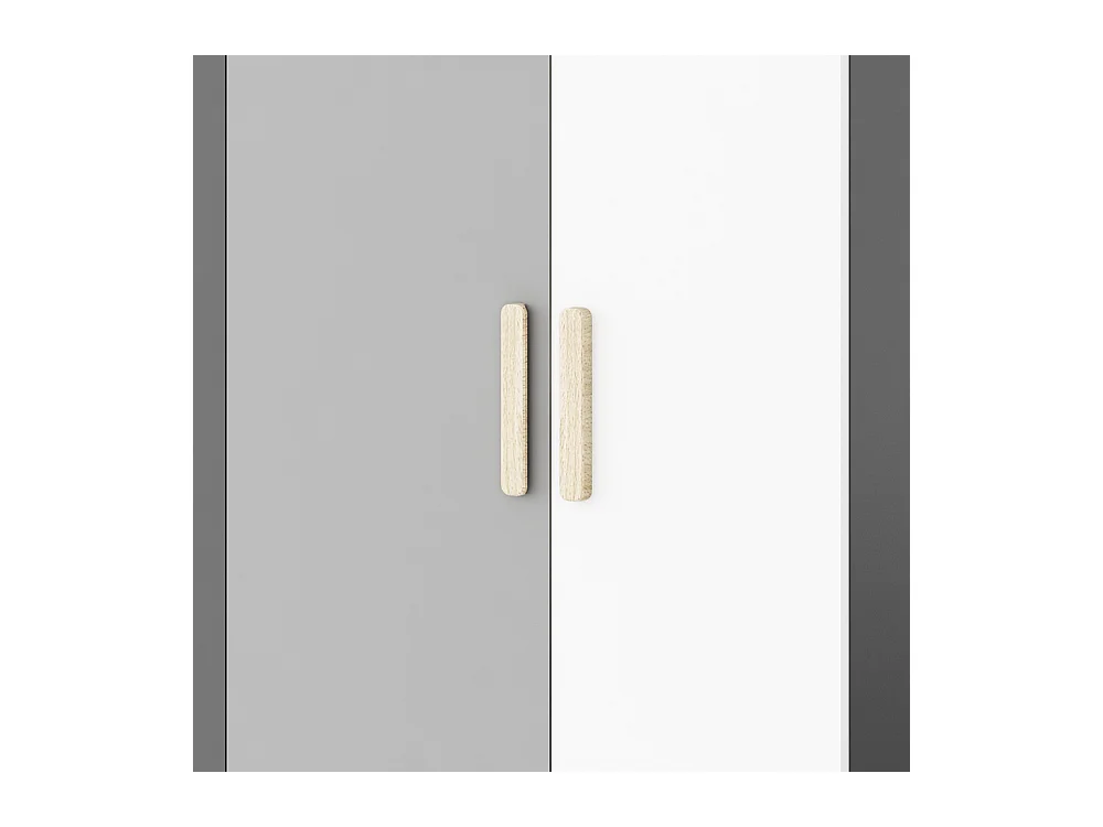 JUGENDZIMMER-SET Pok graphit / grau / weiß / Buche Ibsen 7-teilig