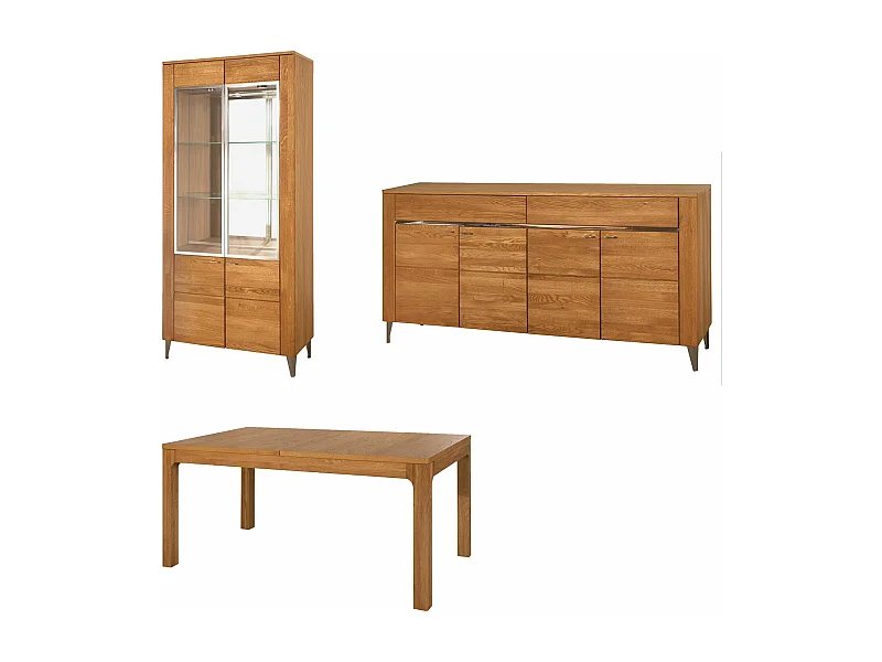 ESSZIMMER-SET Latina Honig Eiche 3-Teilig