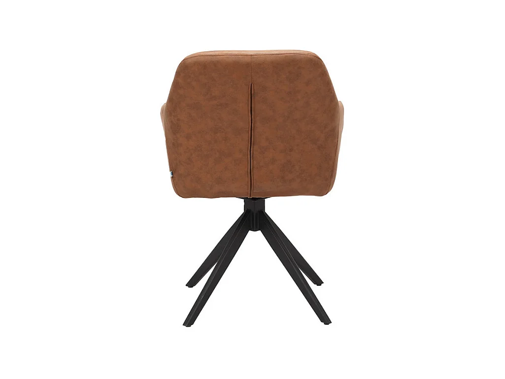 Chaise pivotante PU marron Thélyo