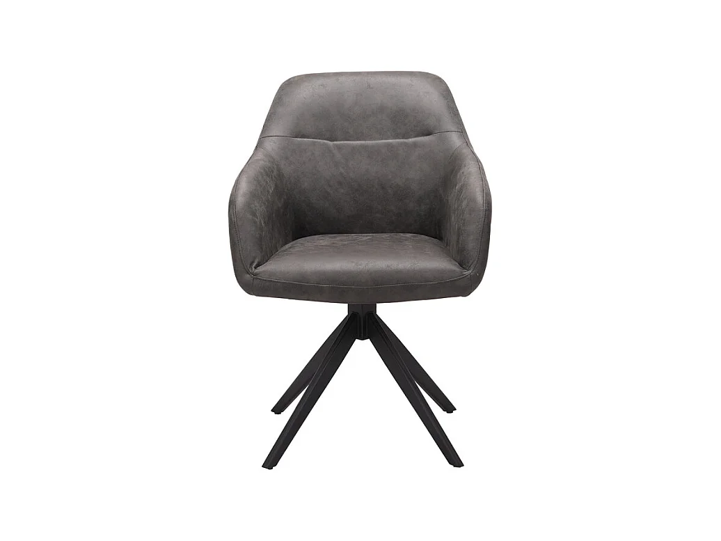 Chaise pivotante PU gris Thélyo