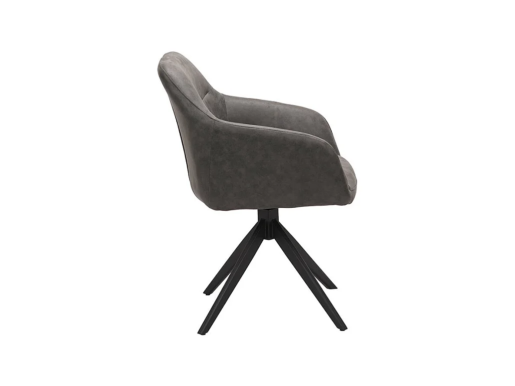 Chaise pivotante PU gris Thélyo