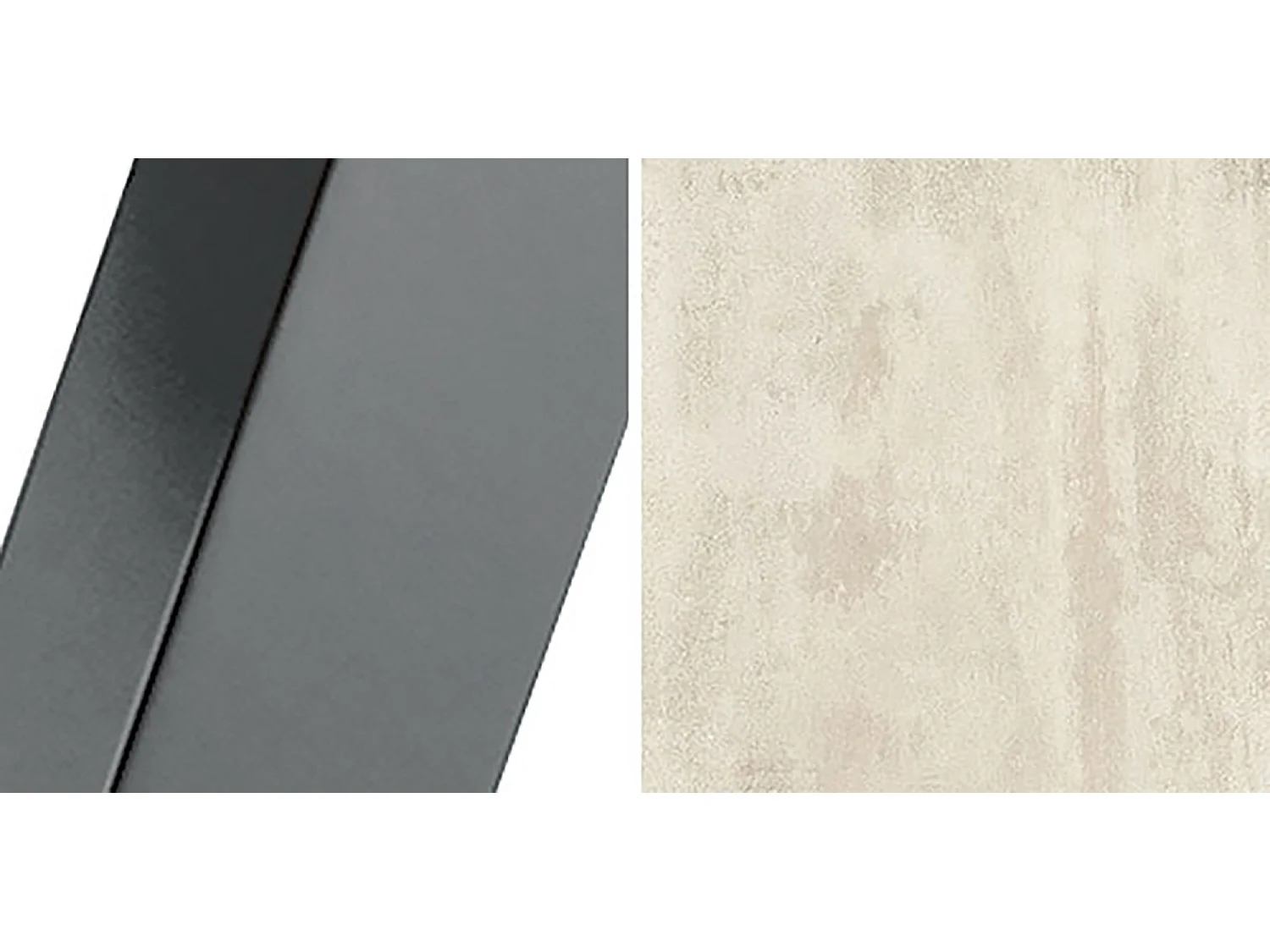 ESSTISCH Torsen Chromix Weiß / Graphit 100/138 / 100 / 76cm