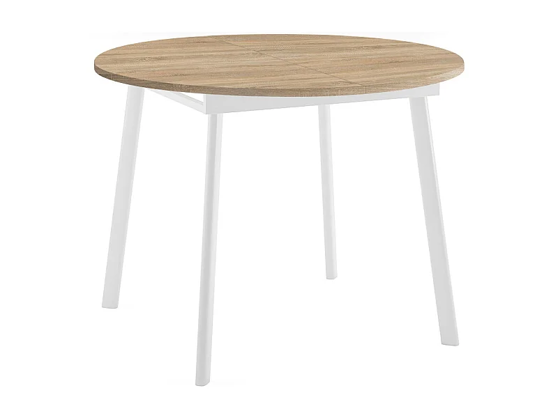 ESSTISCH Torsen Sonoma Eiche / Weiß 100/138 / 100 / 76cm