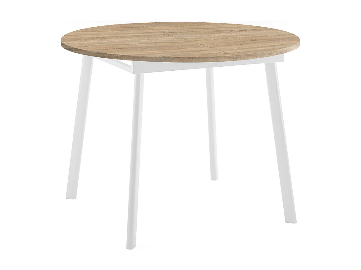 ESSTISCH Torsen Sonoma Eiche / Weiß 100/138 / 100 / 76cm