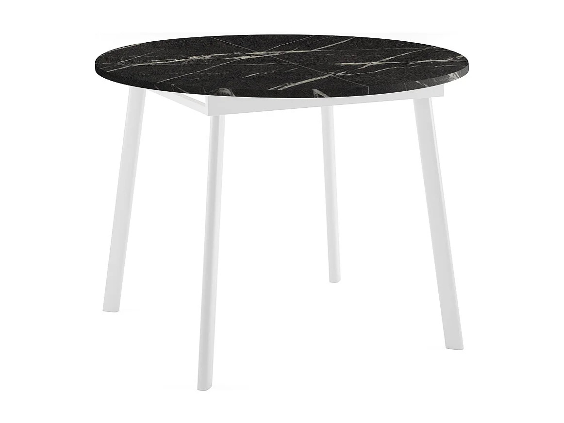 ESSTISCH Torsen Pietra Grigia Schwarz / Weiß 100/138 / 100 / 76cm