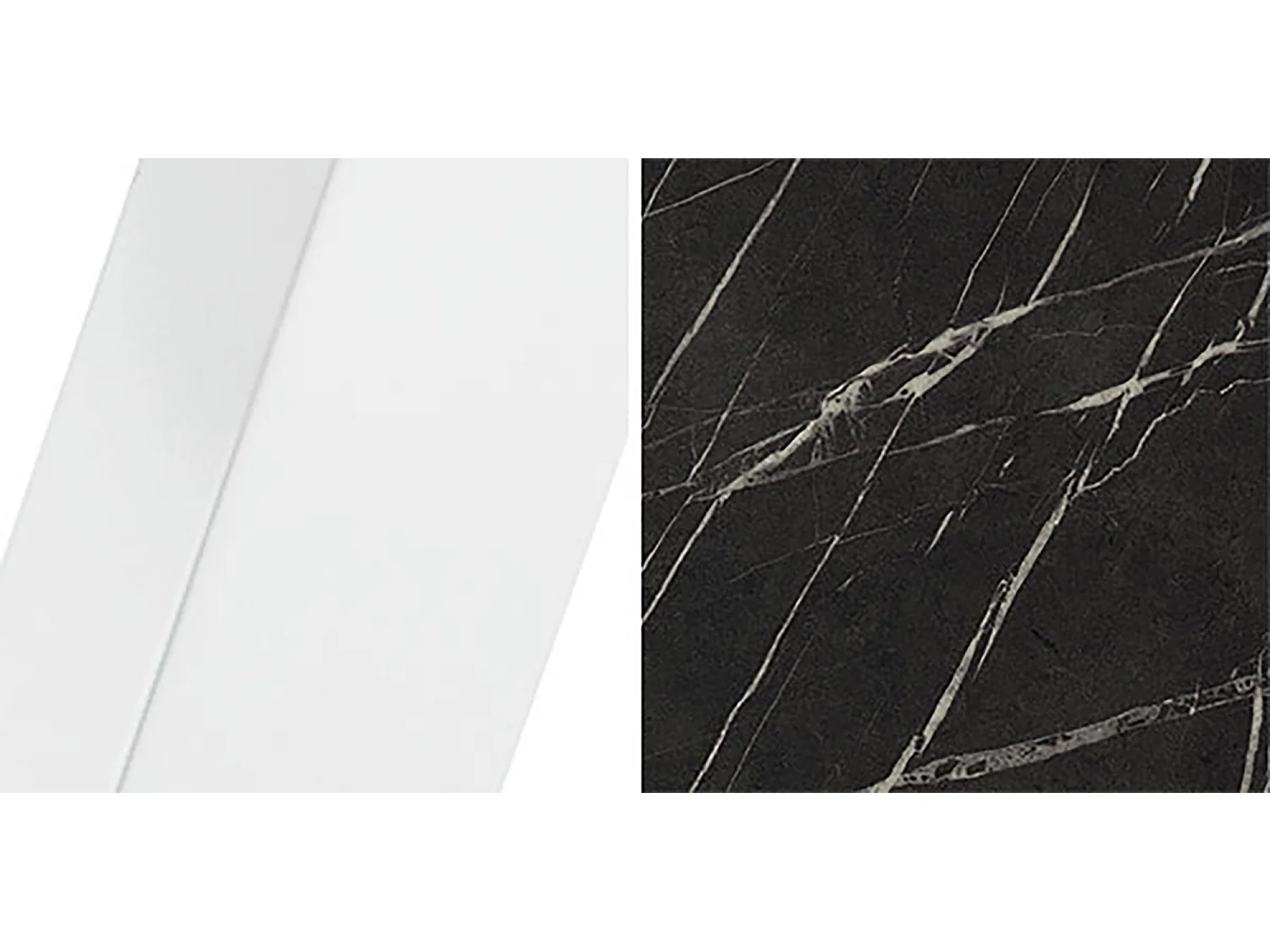 ESSTISCH Torsen Pietra Grigia Schwarz / Weiß 100/138 / 100 / 76cm