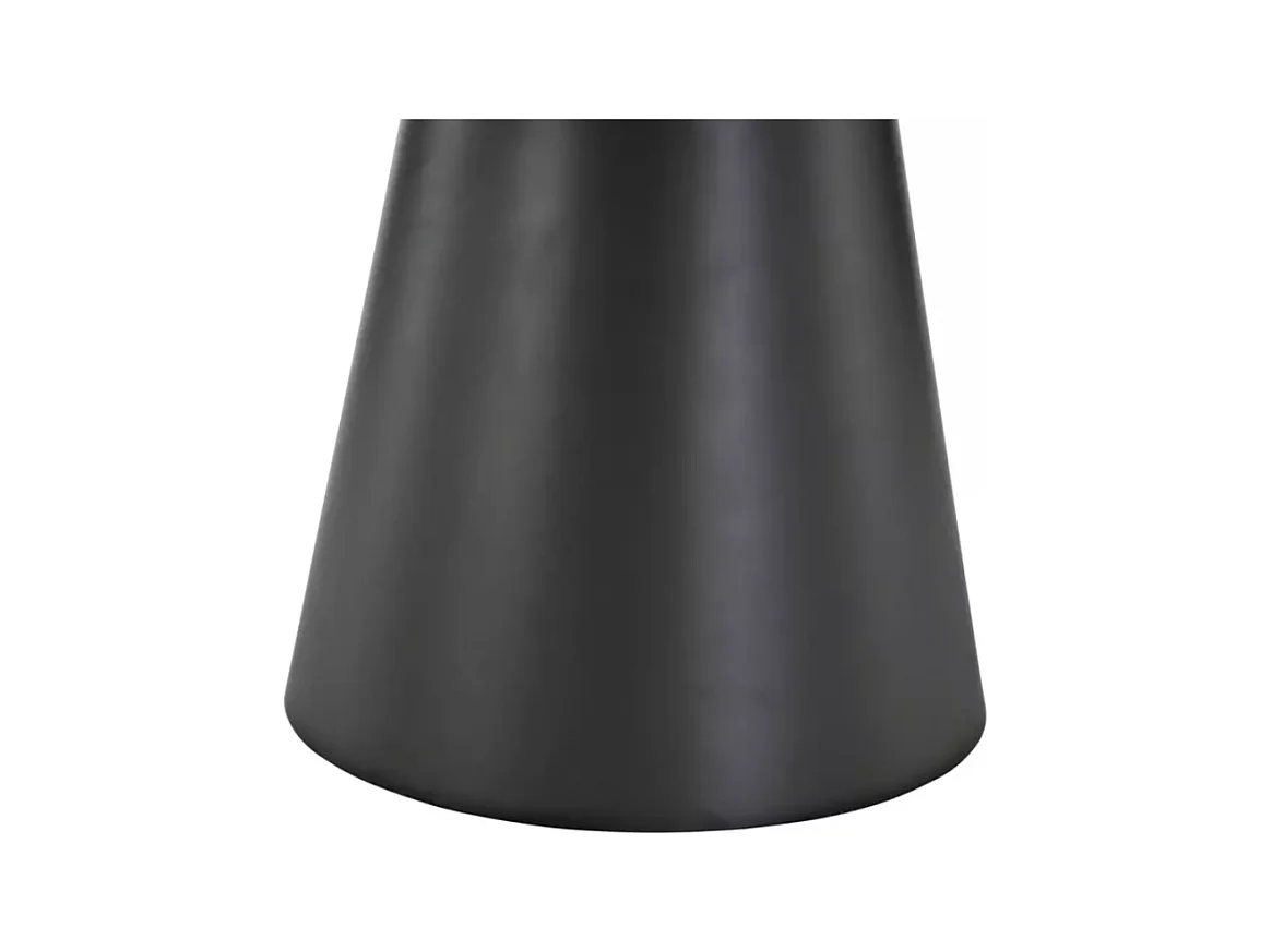 Tavolo rotondo allungabile Sorin 120 cm effetto marmo grigio con base nera opaca