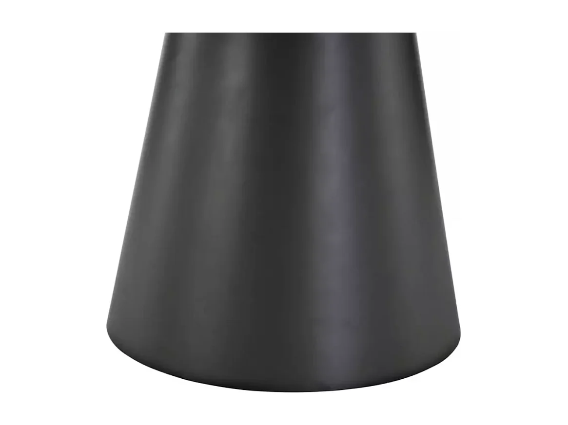 Tavolo rotondo allungabile Sorin 120 cm effetto marmo grigio con base nera opaca