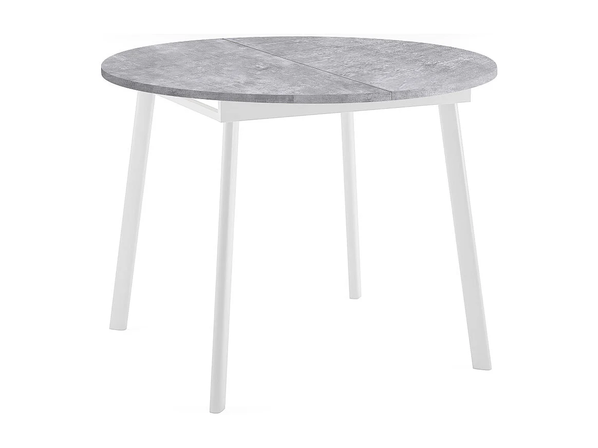 ESSTISCH Torsen Bellato Grau / Weiß 100/138 / 100 / 76cm