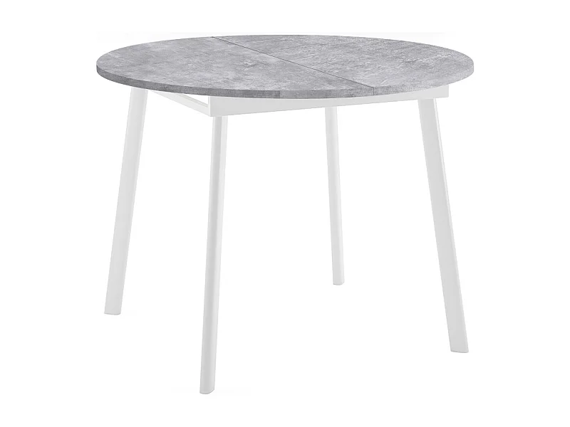 ESSTISCH Torsen Bellato Grau / Weiß 100/138 / 100 / 76cm