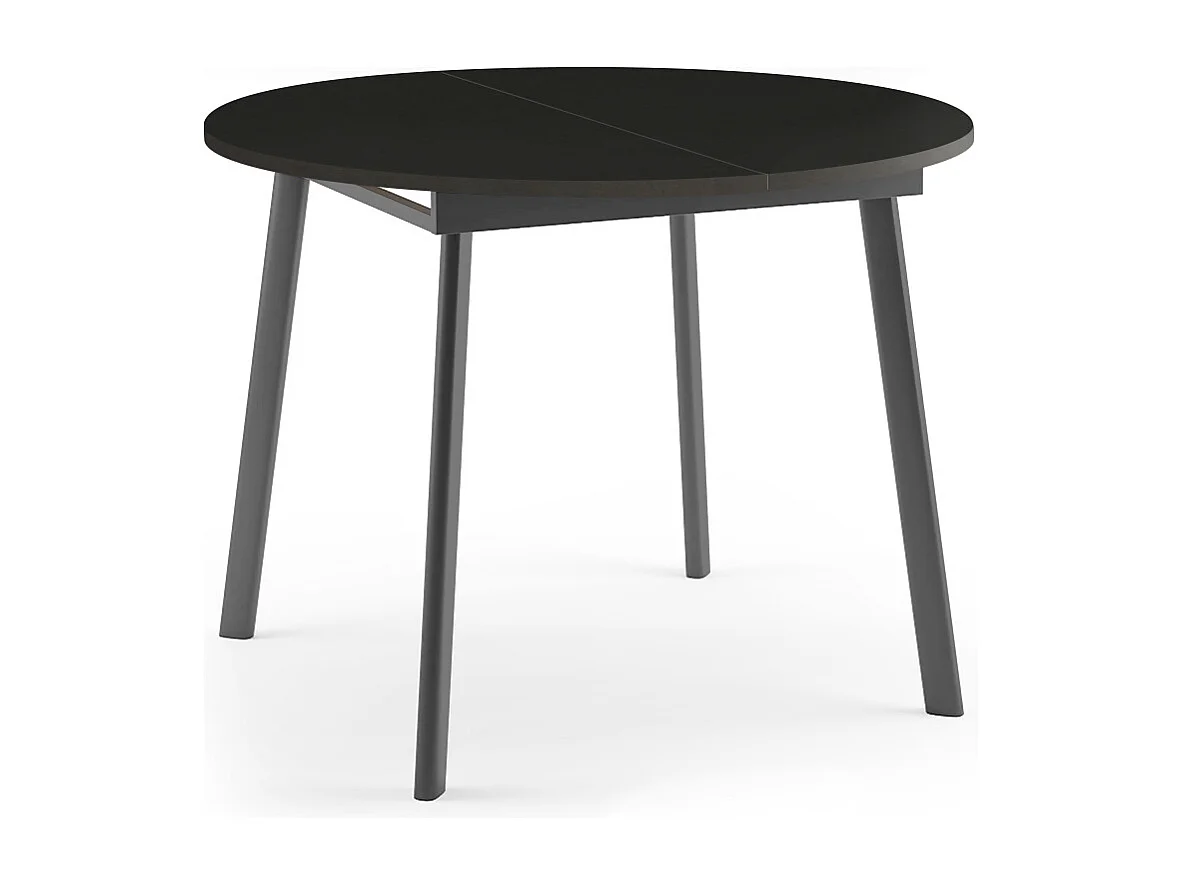 ESSTISCH Torsen Schwarz Molet / Graphit 100/138 / 100 / 76cm