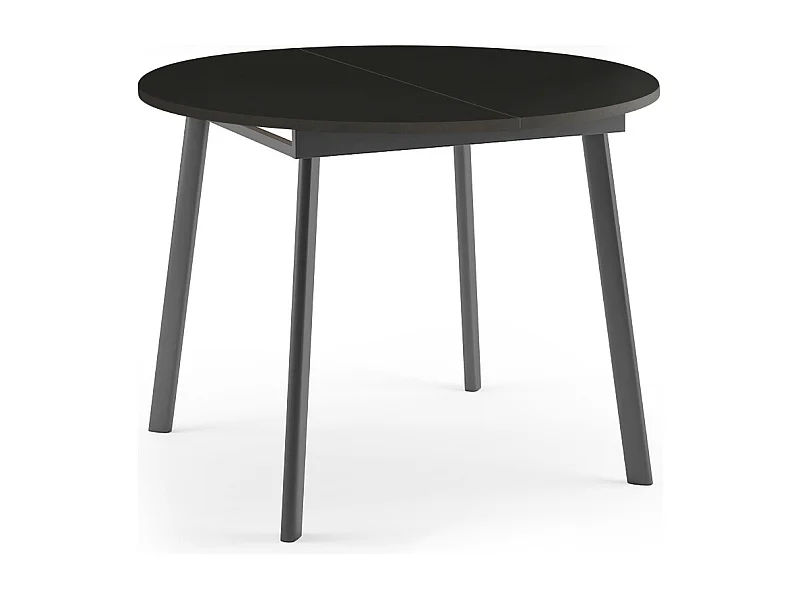 ESSTISCH Torsen Schwarz Molet / Graphit 100/138 / 100 / 76cm