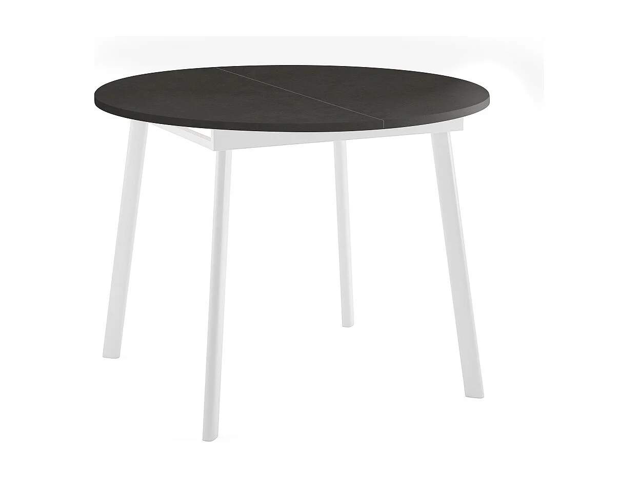 ESSTISCH Torsen Smooth Concrete Brown / Weiß 100/138 / 100 / 76cm