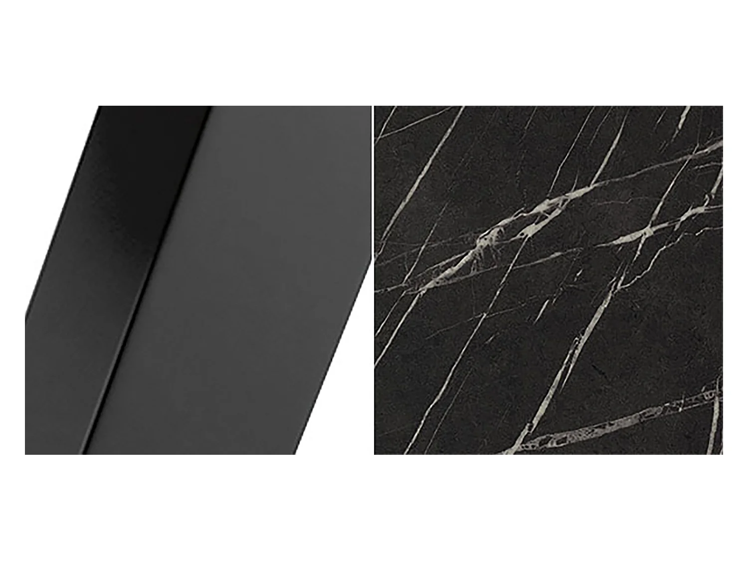 ESSTISCH Torsen Pietra Grigia Schwarz / Schwarz 100/138 / 100 / 76cm