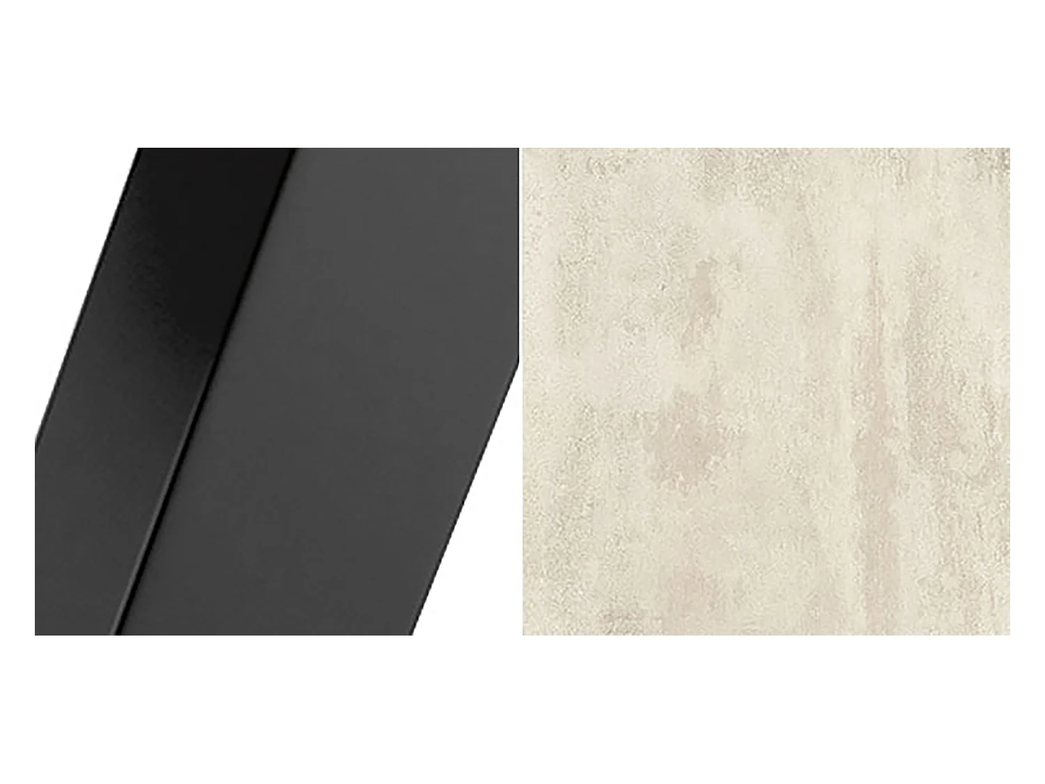 ESSTISCH Torsen Chromix Weiß / Schwarz 100/138 / 100 / 76cm