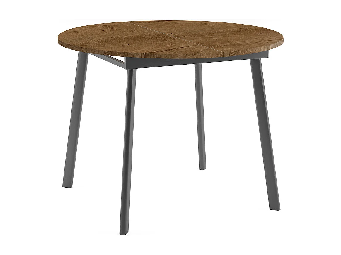 ESSTISCH Torsen Eiche Lefkas Dunkel / Graphit 100/138 / 100 / 76cm