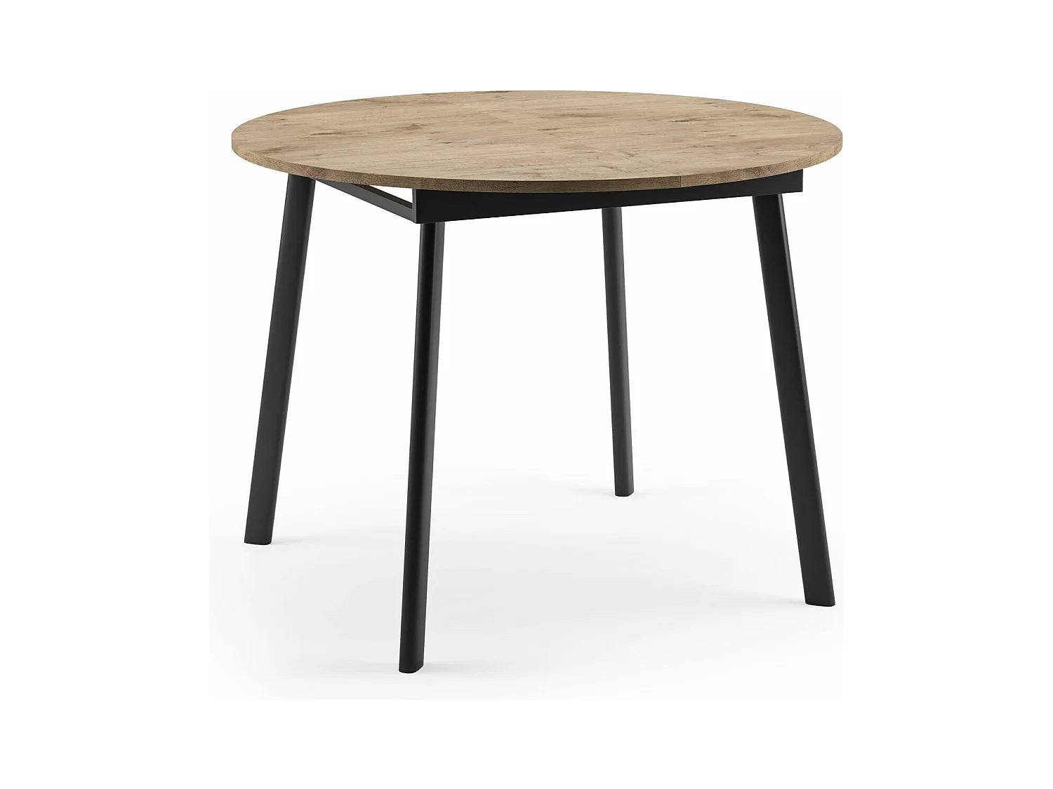 ESSTISCH Torsen Gold Craft Eiche / Schwarz 100/138 / 100 / 76cm