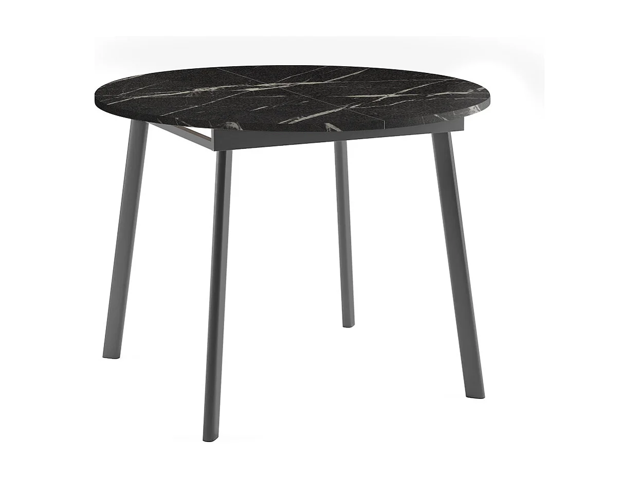 ESSTISCH Torsen Pietra Grigia Schwarz / Graphit 100/138 / 100 / 76cm