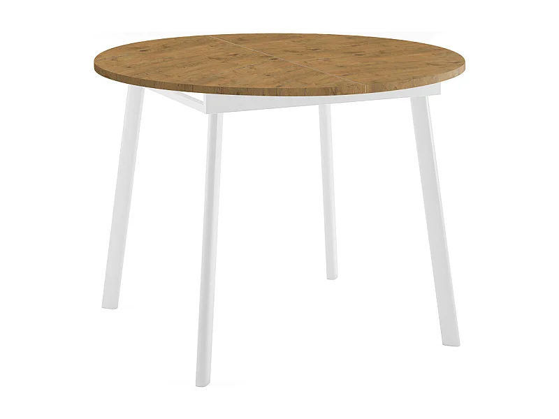 ESSTISCH Torsen Eiche Lancelot / Weiß 100/138 / 100 / 76cm