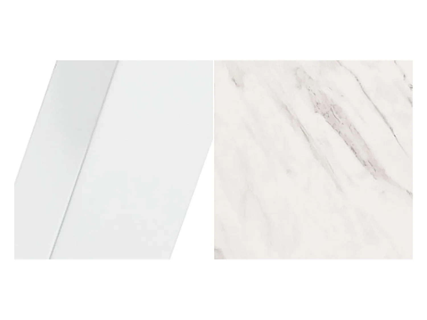 ESSTISCH Torsen Bianco Marmor / Weiß 100/138 / 100 / 76cm