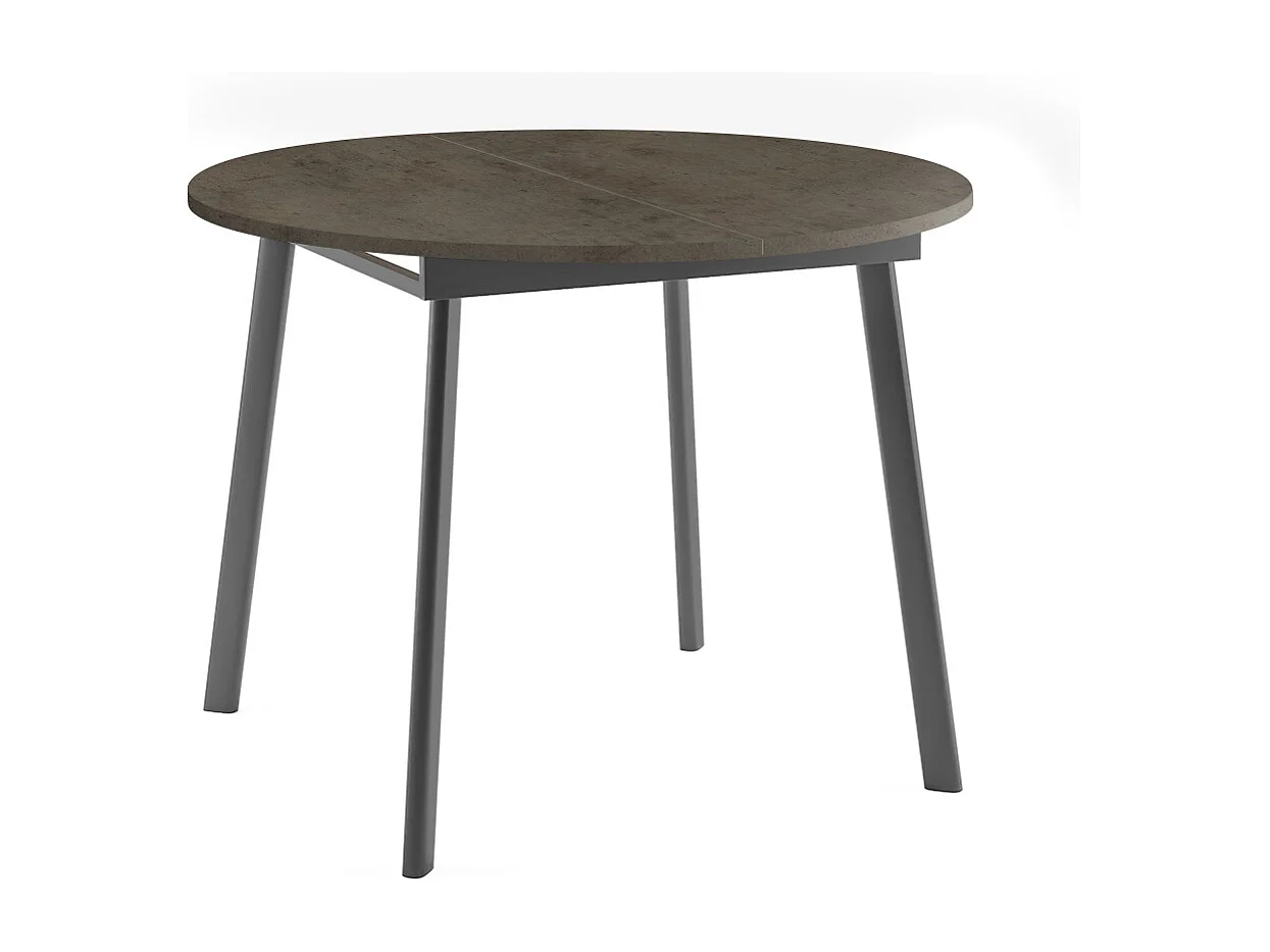 ESSTISCH Torsen Chicago Concrete Dunkelgrau / Graphit 100/138 / 100 / 76cm