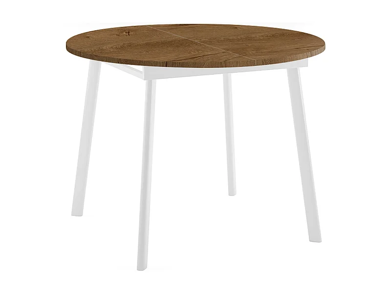 ESSTISCH Torsen Eiche Lefkas Dunkel / Weiß 100/138 / 100 / 76cm