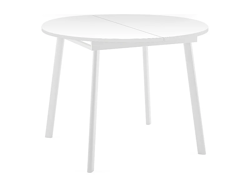 ESSTISCH Torsen Icy Weiß / Weiß 100/138 / 100 / 76cm