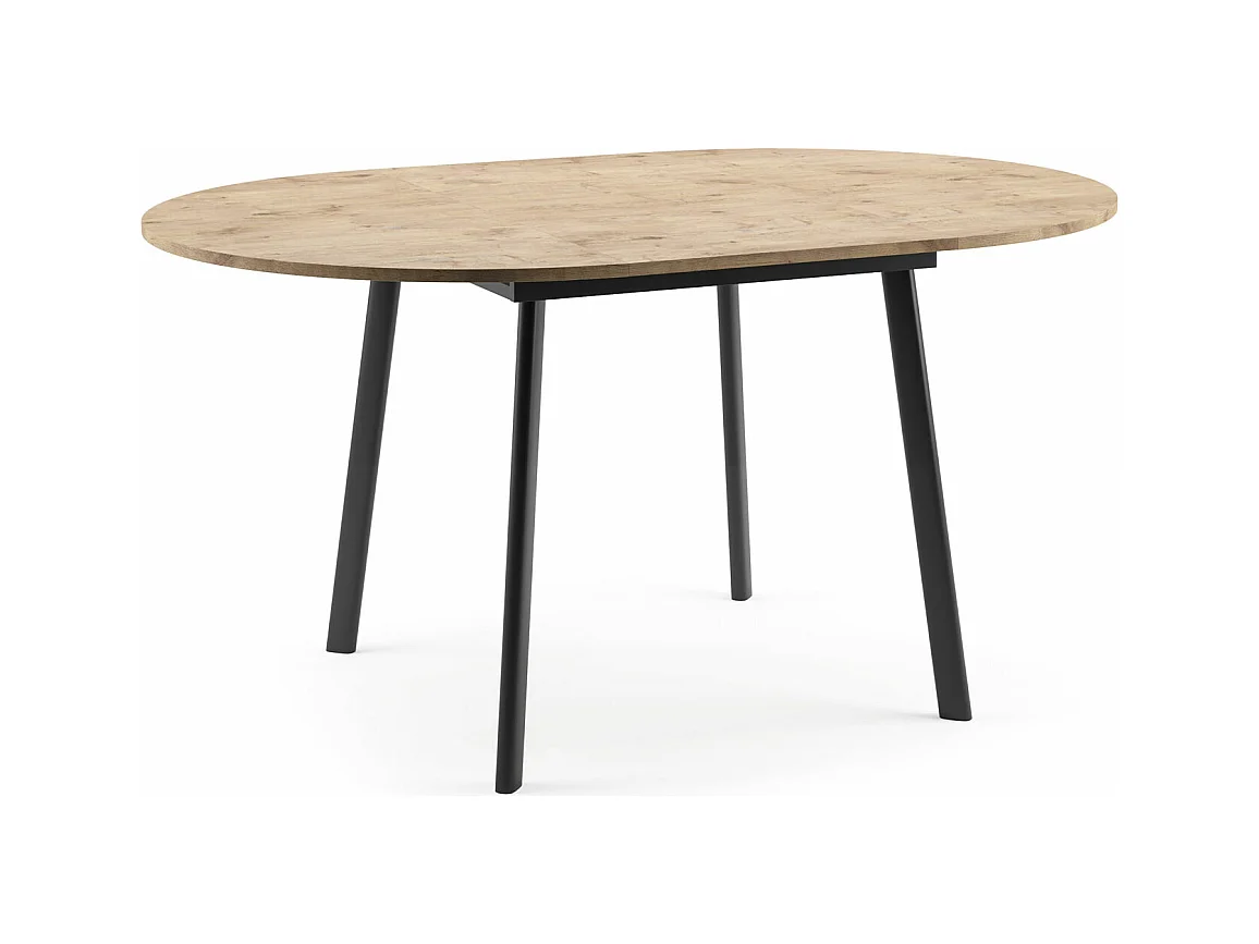 ESSTISCH Torsen Eiche Artisan / Weiß 100/138 / 100 / 76cm