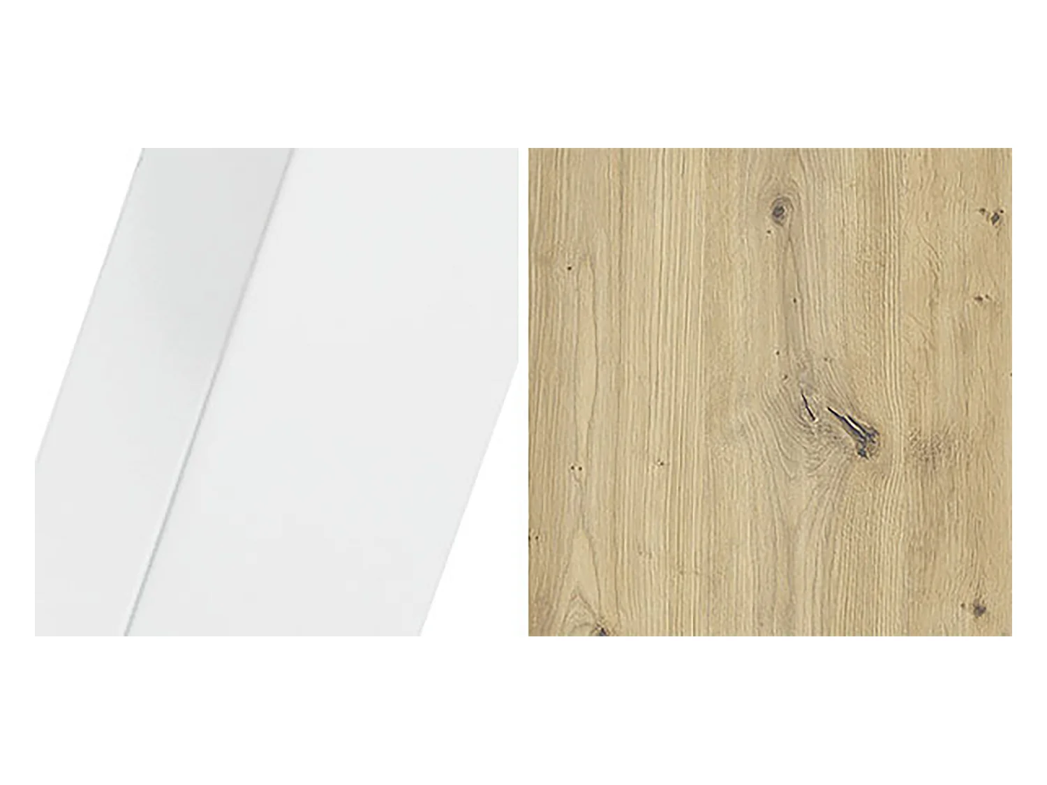 ESSTISCH Torsen Eiche Artisan / Weiß 100/138 / 100 / 76cm