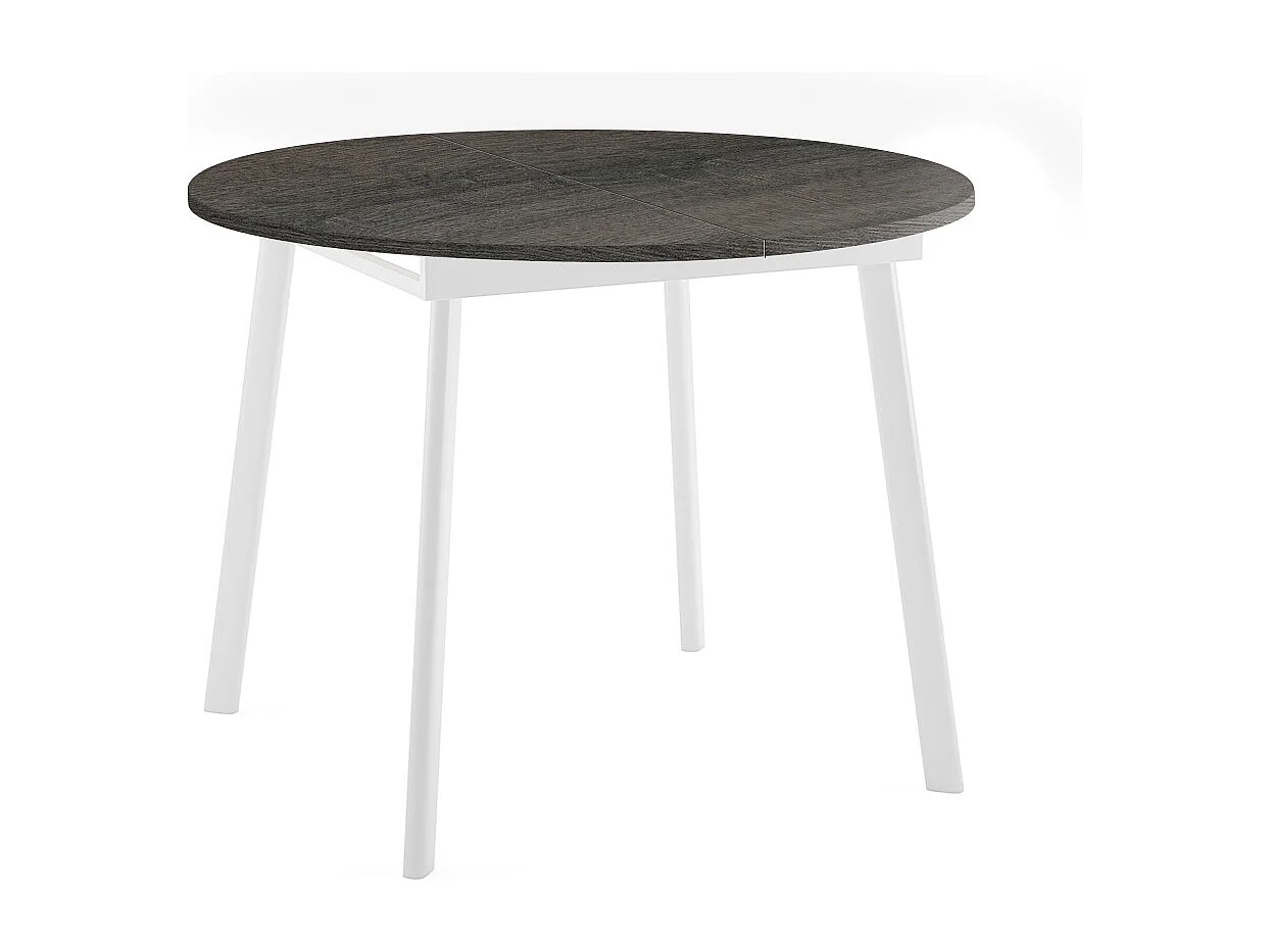 ESSTISCH Torsen Sherman Eiche Anthrazit / Weiß 100/138 / 100 / 76cm