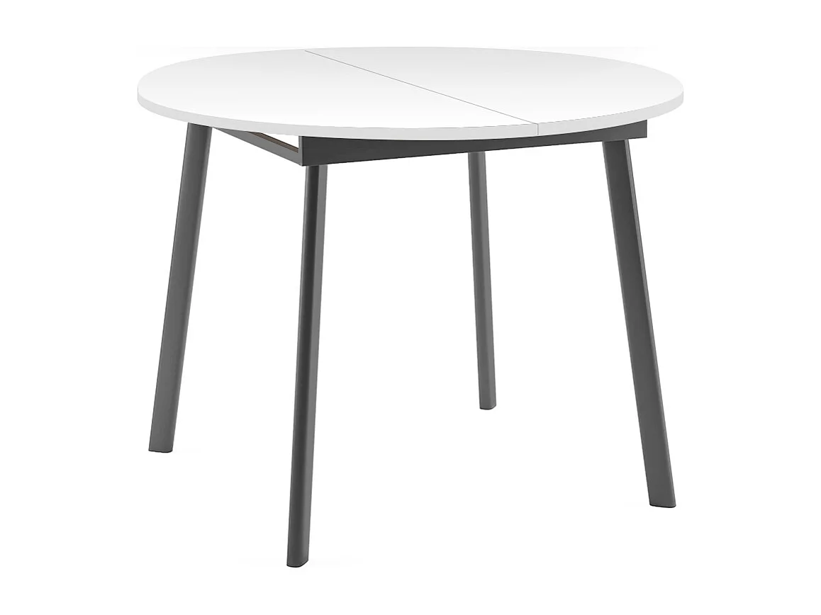 ESSTISCH Torsen Icy Weiß / Graphit 100/138 / 100 / 76cm