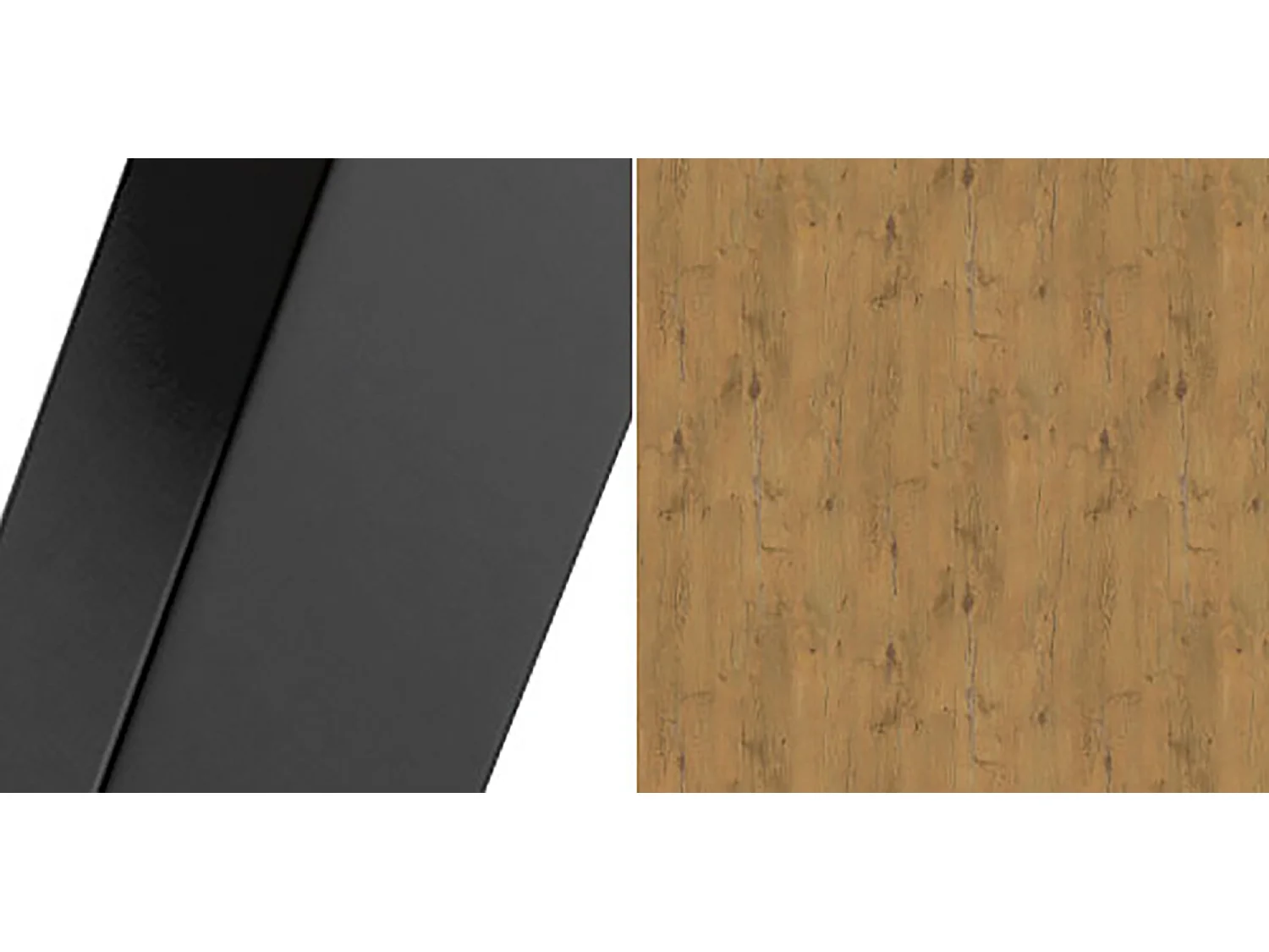 ESSTISCH Torsen Eiche Lancelot / Schwarz 100/138 / 100 / 76cm