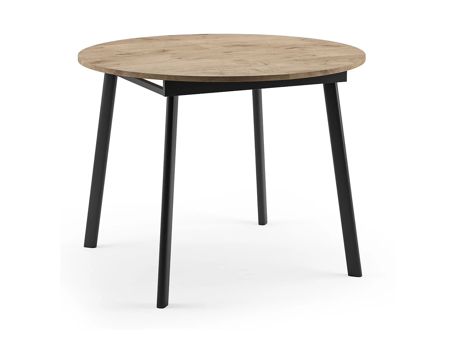 ESSTISCH Torsen Eiche Lancelot / Schwarz 100/138 / 100 / 76cm
