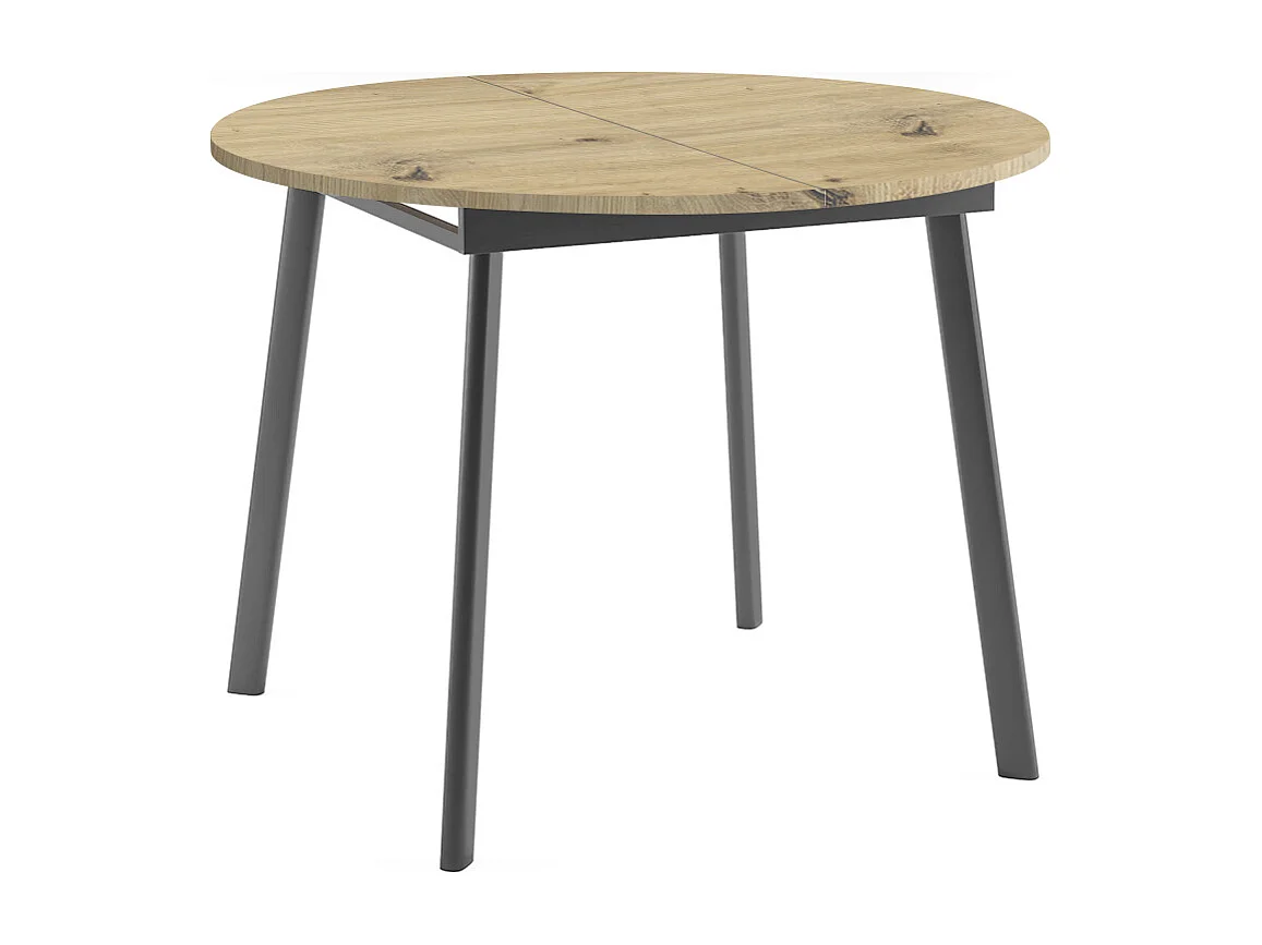 ESSTISCH Torsen Eiche Artisan / Graphit 100/138 / 100 / 76cm