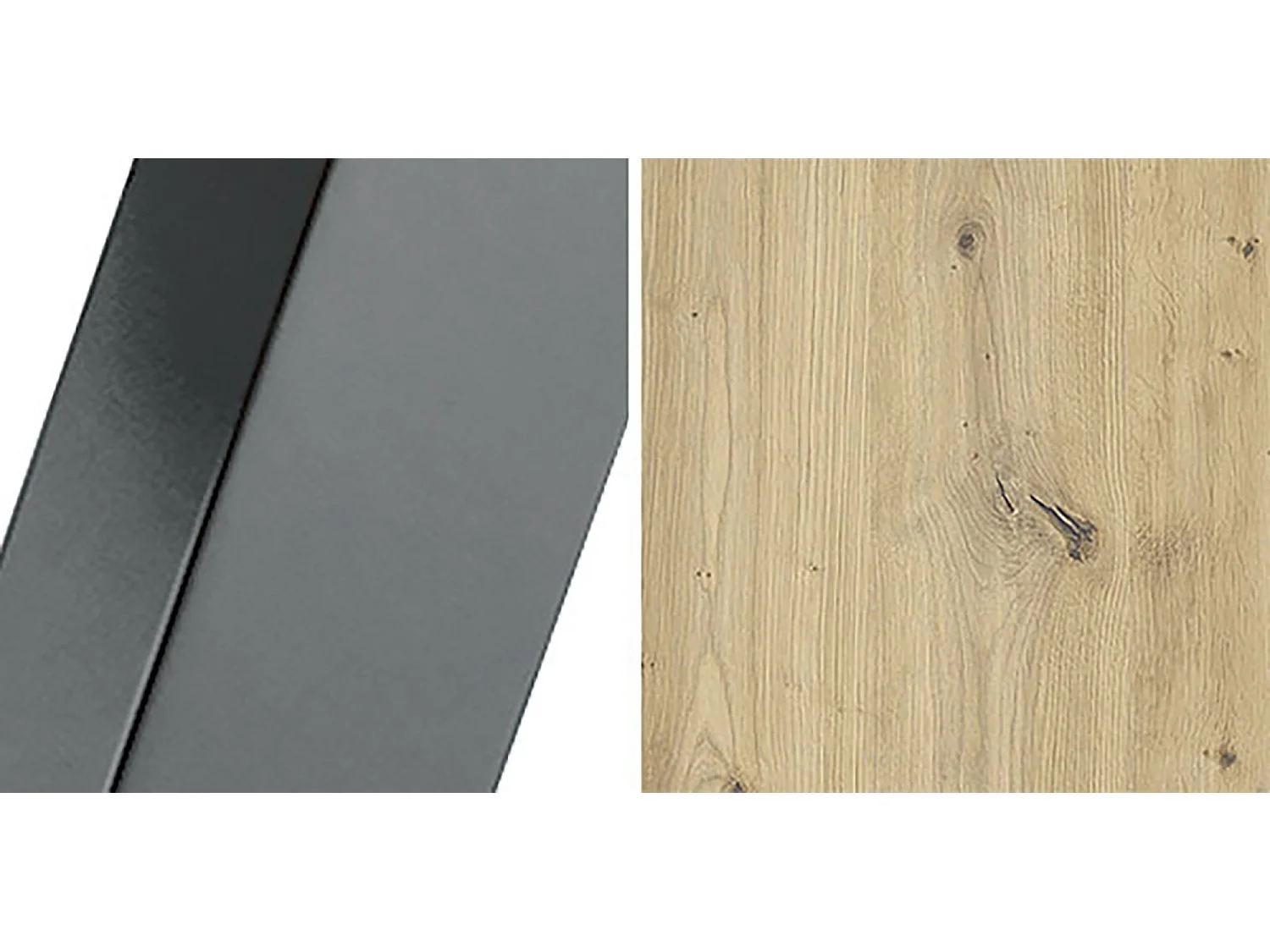 ESSTISCH Torsen Eiche Artisan / Graphit 100/138 / 100 / 76cm