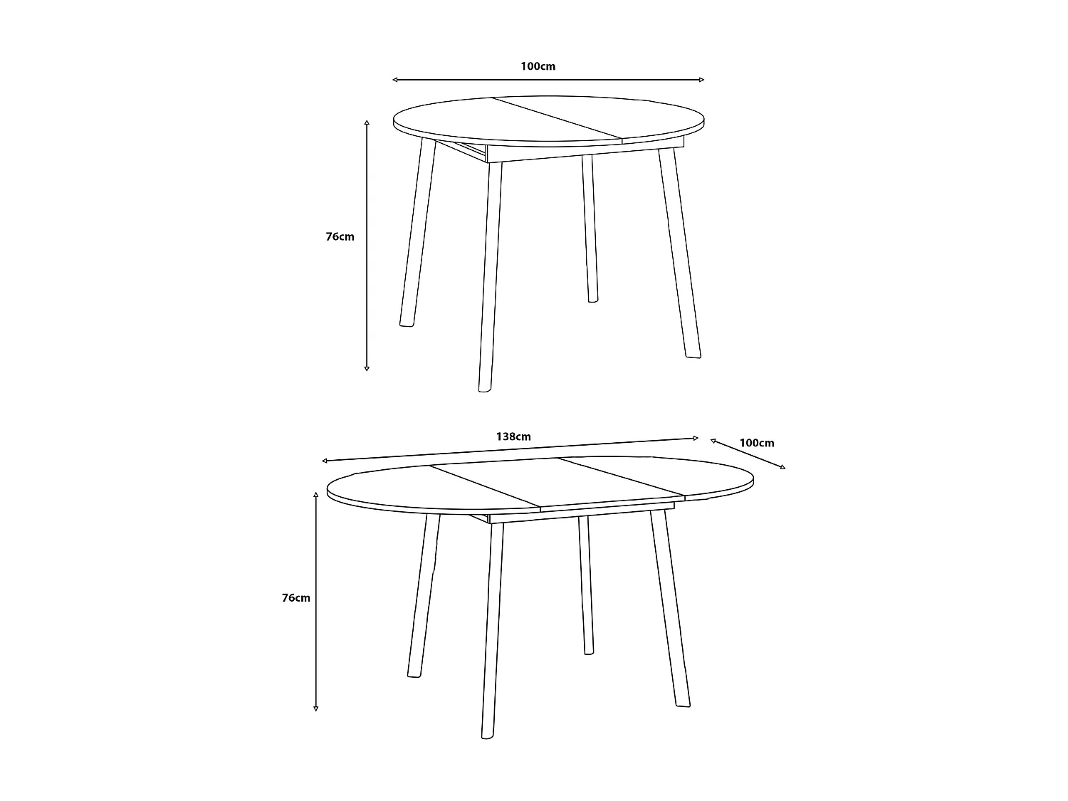 ESSTISCH Torsen Eiche Artisan / Graphit 100/138 / 100 / 76cm